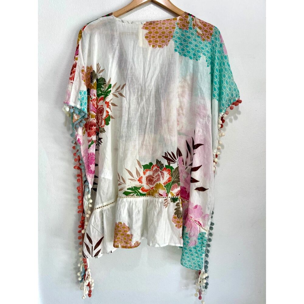 Z&L made with love oversized kimono boho tazel floral beach casual women XS New - Picture 2 of 5